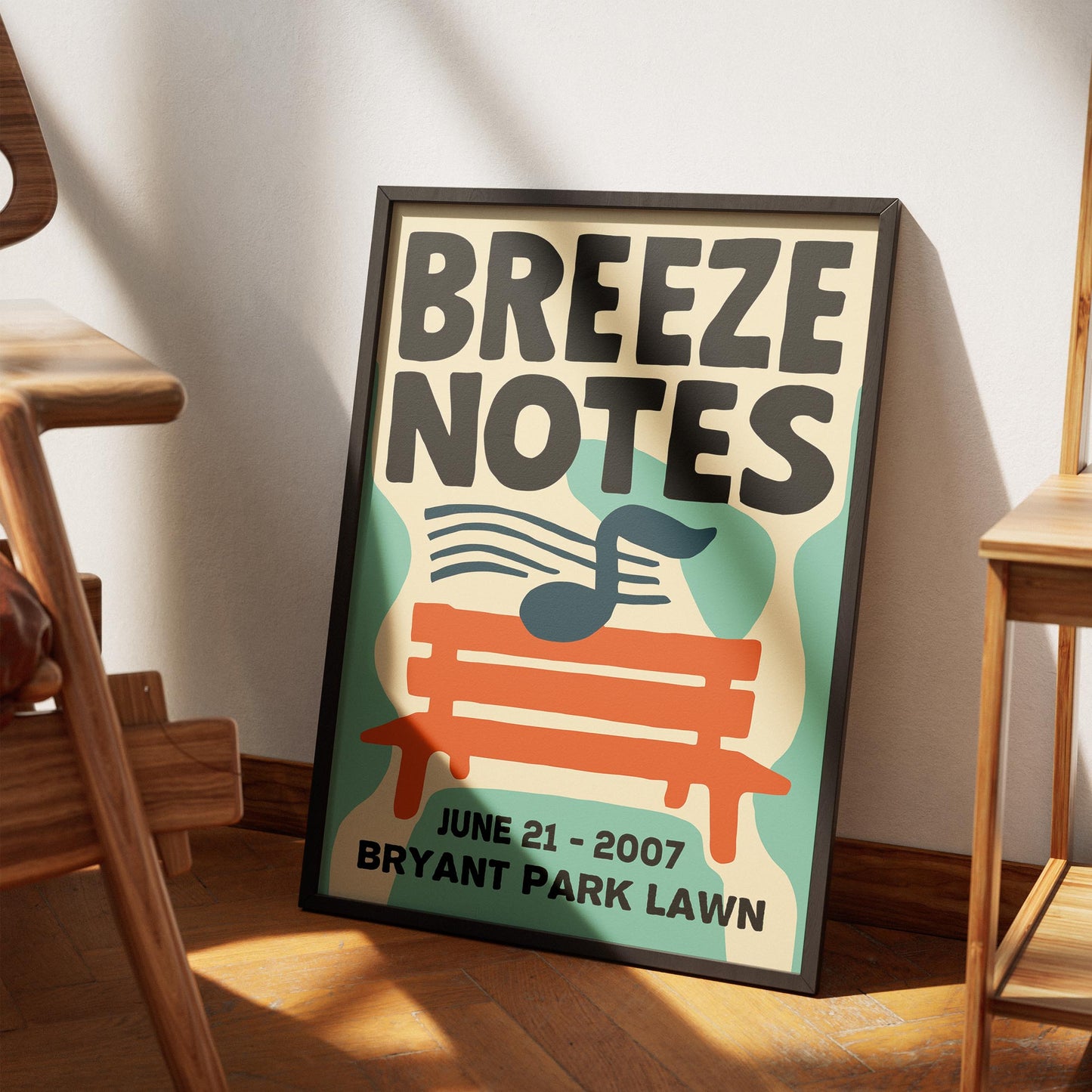 Breeze Notes Jazz Poster