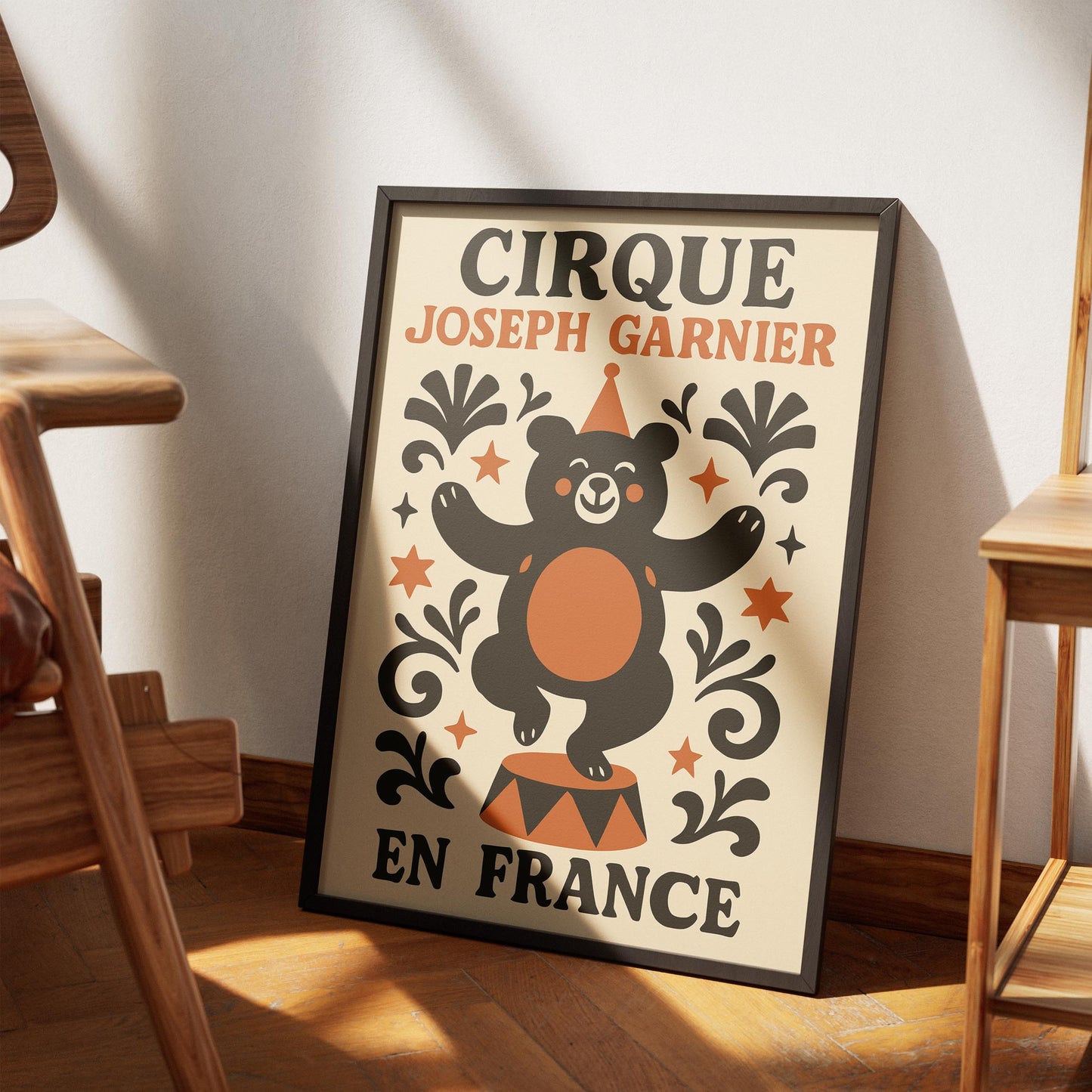 French Circus Bear Poster