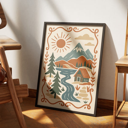 Nordic Architecture Print - Scandinavian Cityscape Art