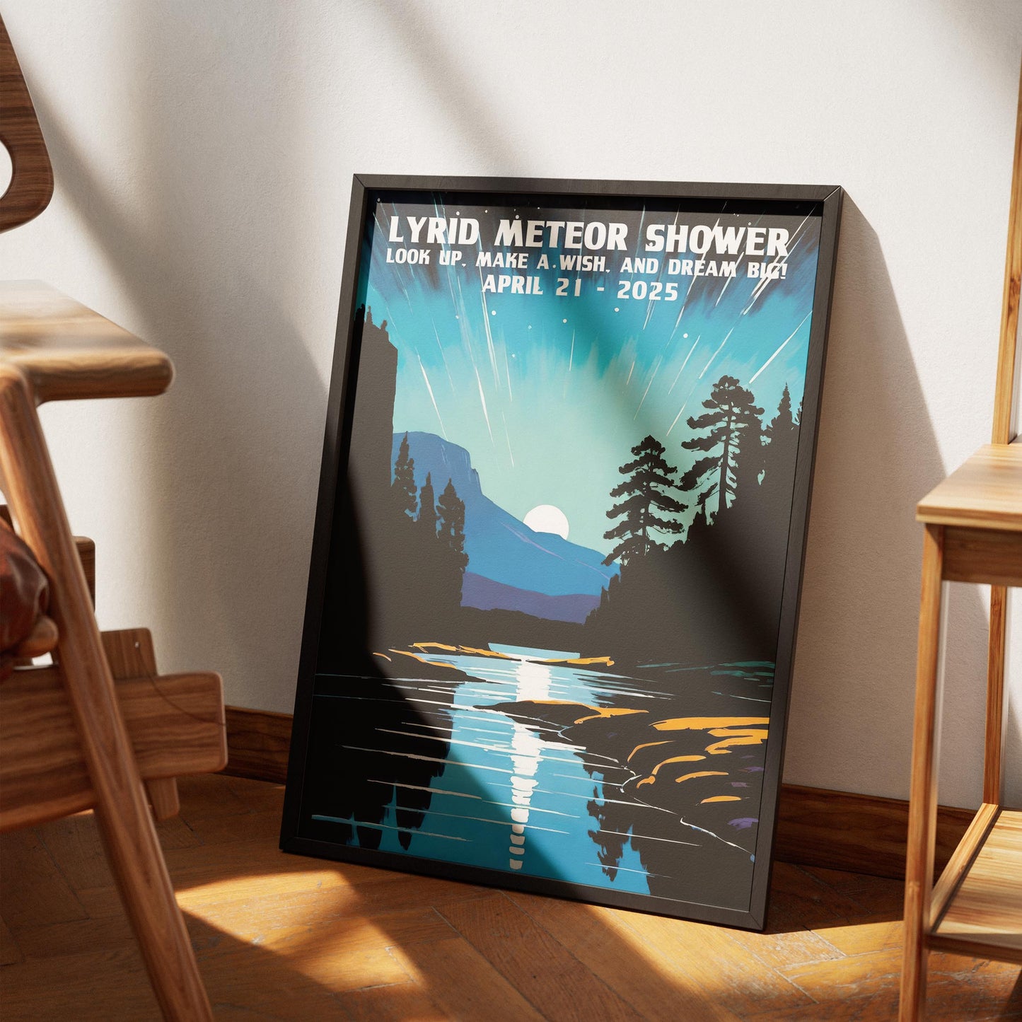 Meteor Shower Night Poster