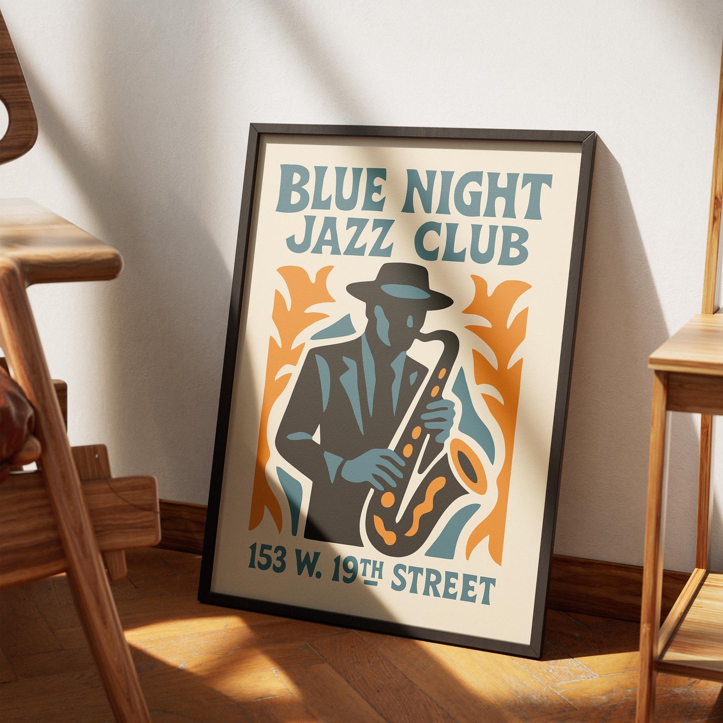 Blue Night Jazz Club Poster Print
