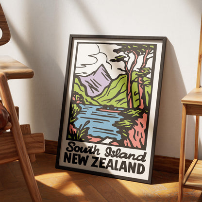 New Zealand Landscape Poster Print