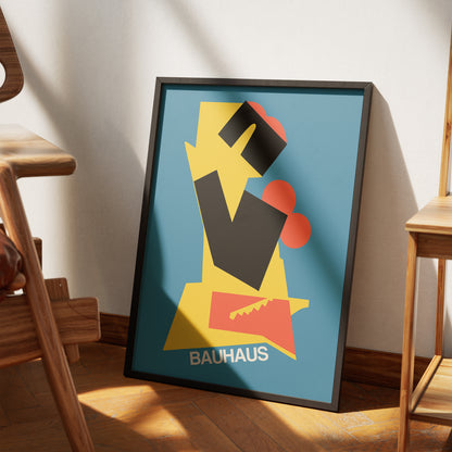 Bauhaus Shapes Retro Poster