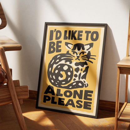 Alone Please Cat Poster