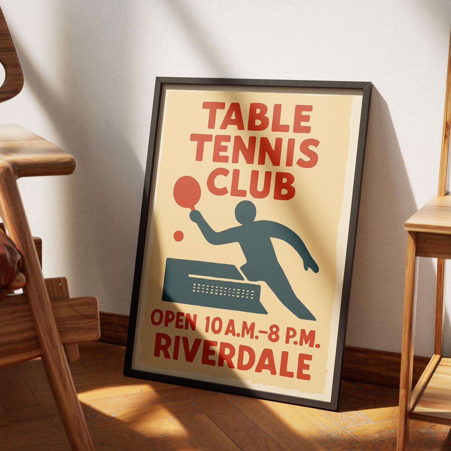 Retro Table Tennis Poster