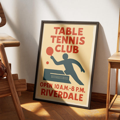 Retro Table Tennis Poster
