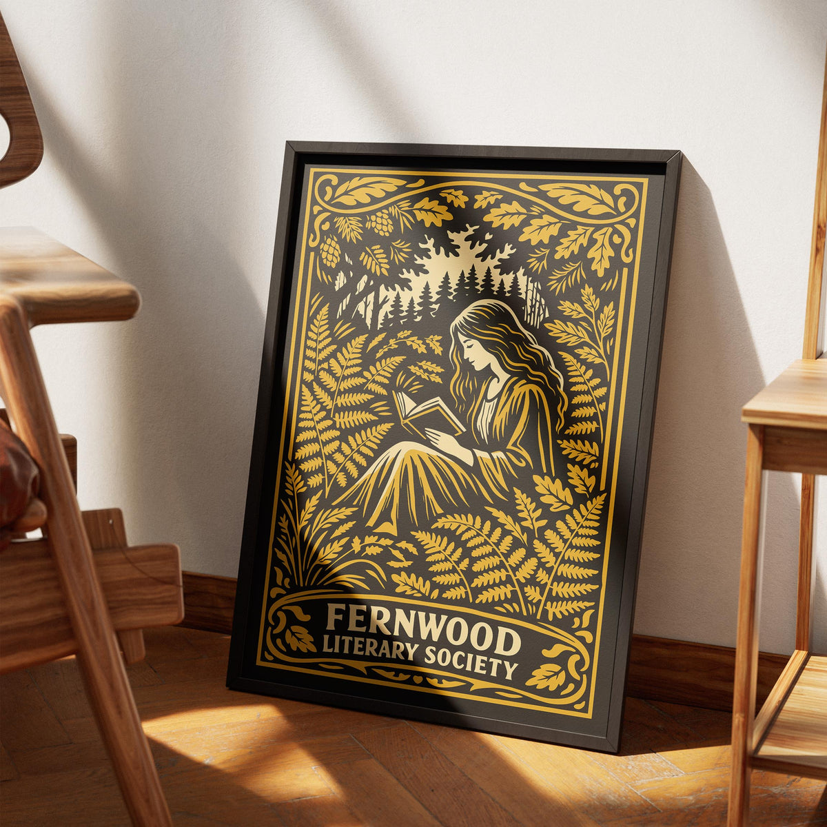 Literary Society Vintage Reading Club Art Poster