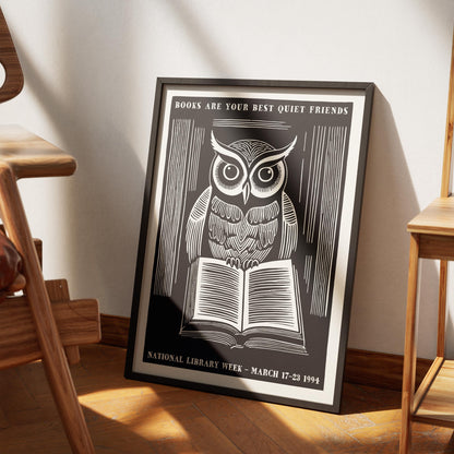 National Library Week Owl Poster