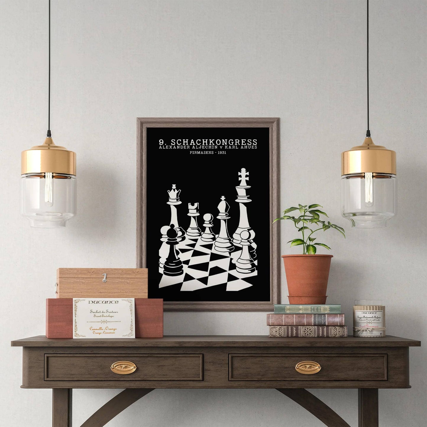 Vintage Chess Poster 1931 - Father's Day Gift Idea