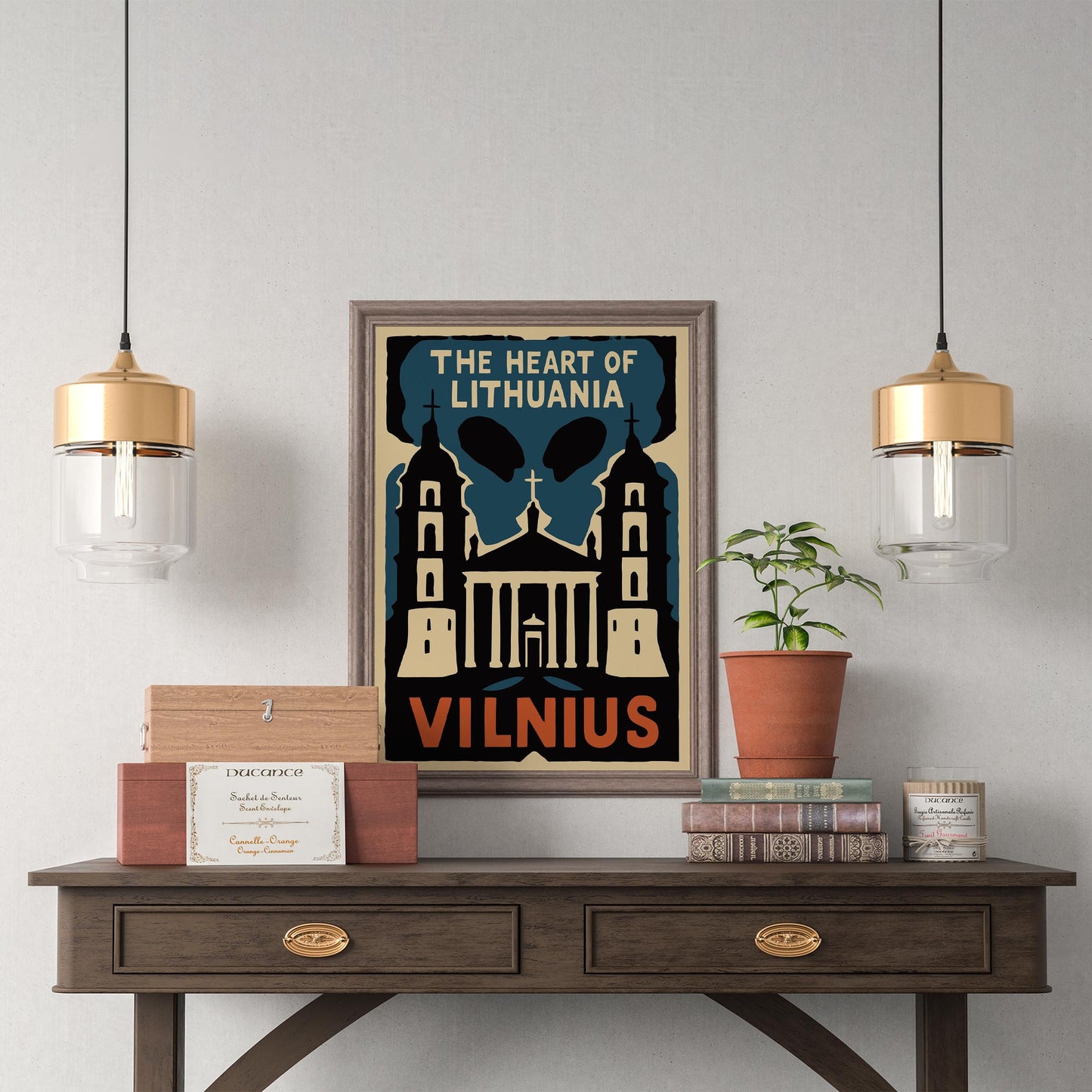 Vilnius City Landmark Poster