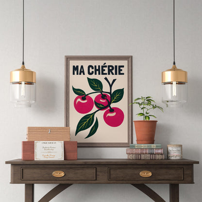 Ma Cherie Cherry Art Print Poster