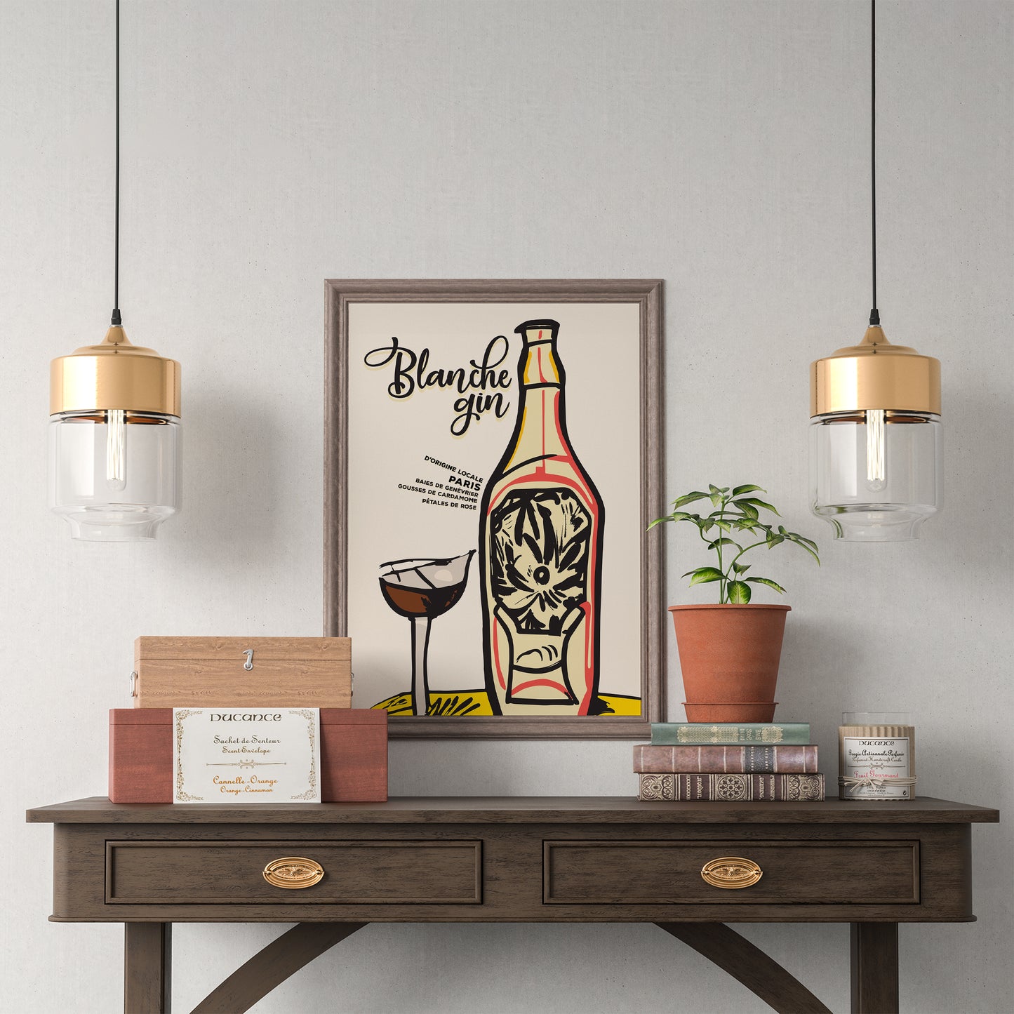 Blanche Gin Vintage Poster Print