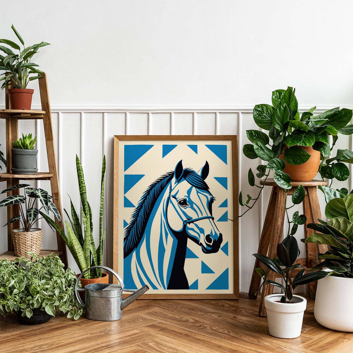 Bold Horse Retro Wall Art Print