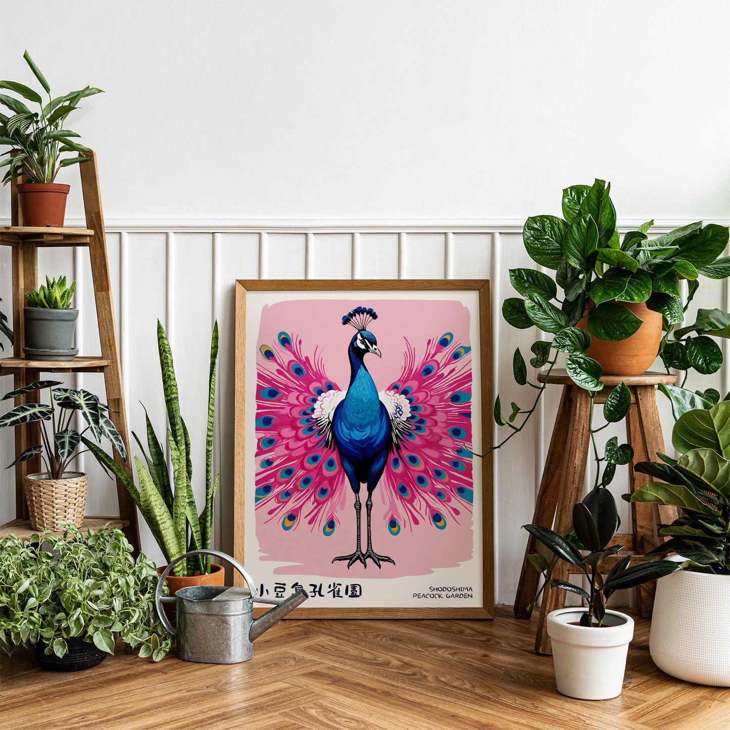 Shodoshima Peacock Garden Poster