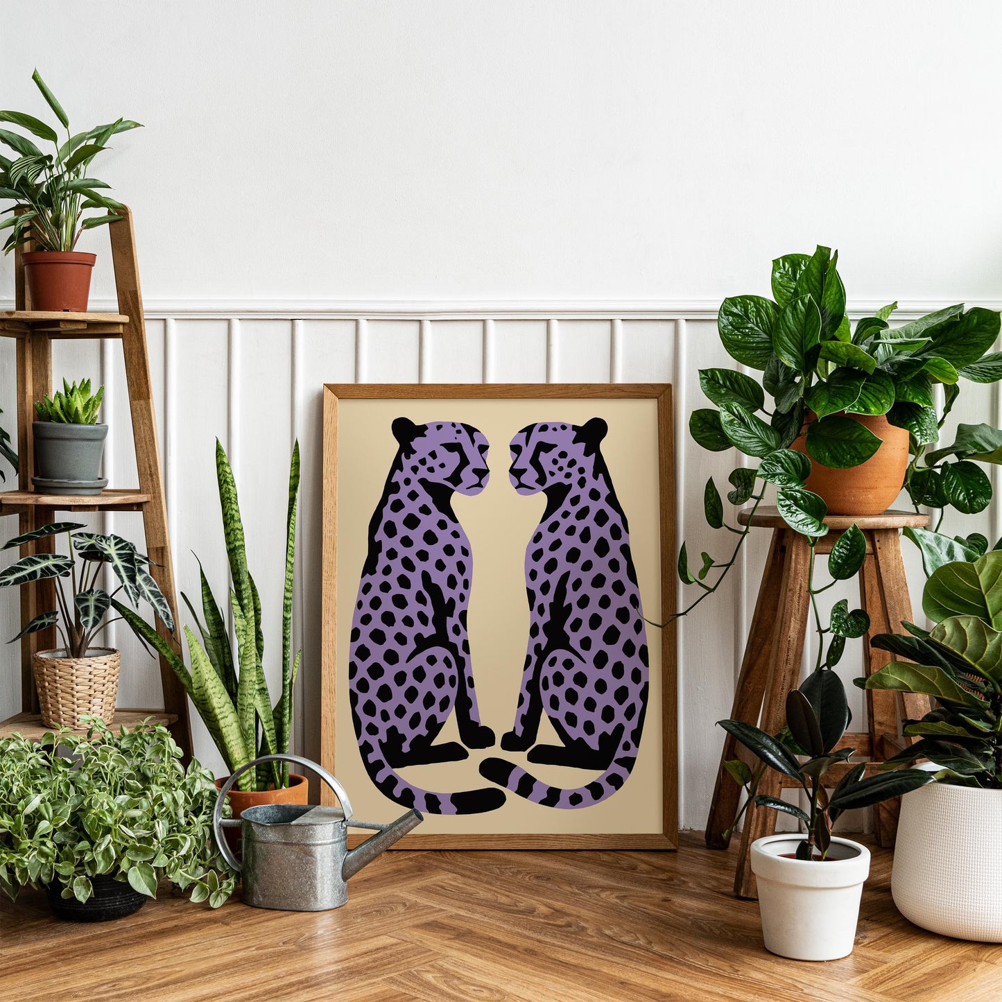 Purple Leopard Poster - Animal Wall Art Print