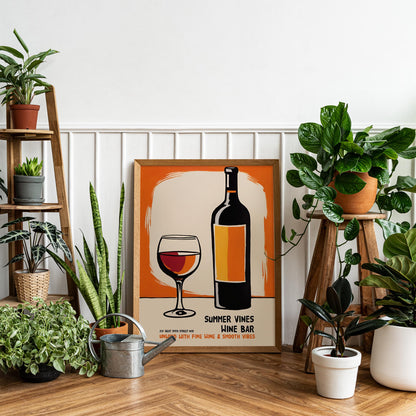 Summer Vines Wine Bar Poster Print