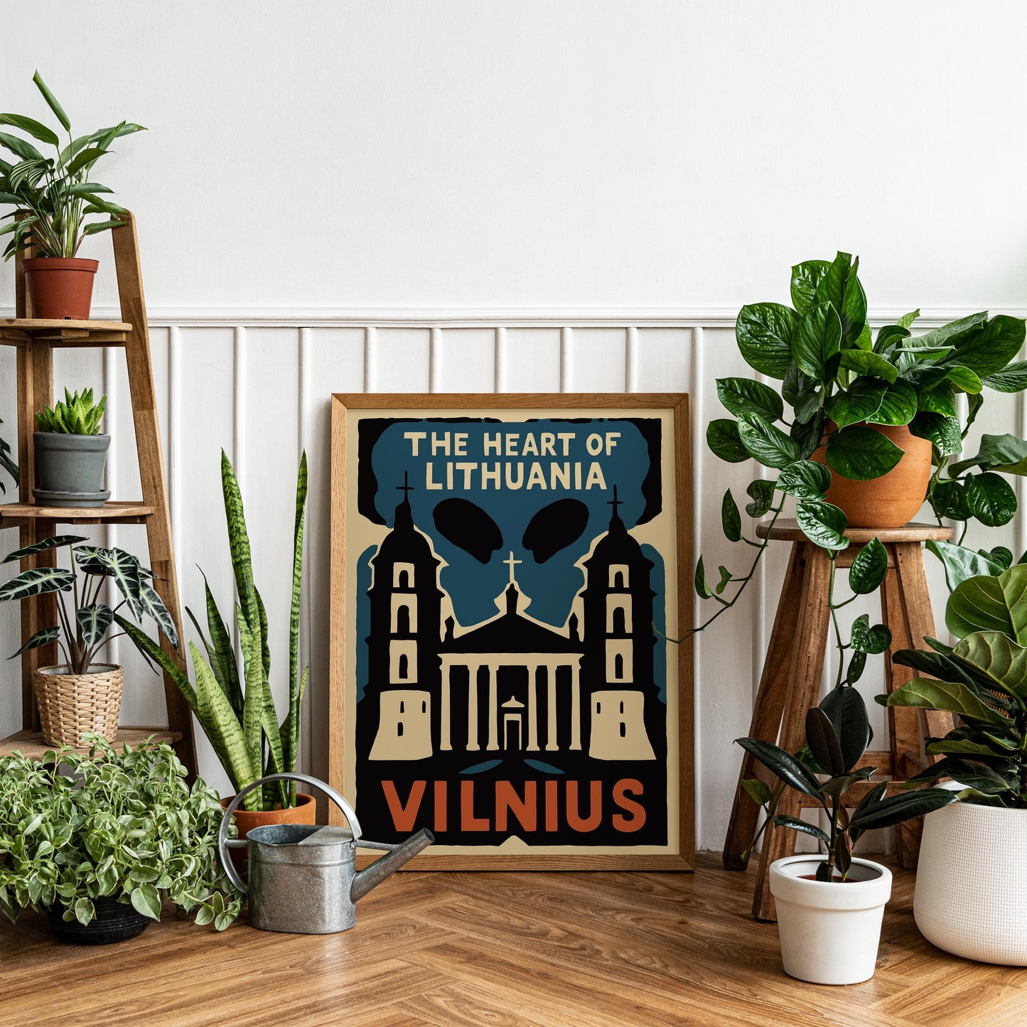 Vilnius City Landmark Poster