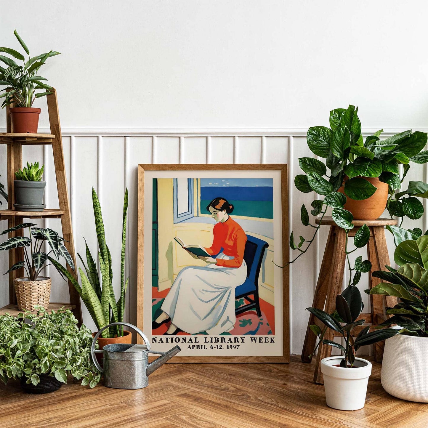 Reading by the Window Library 1997 Poster