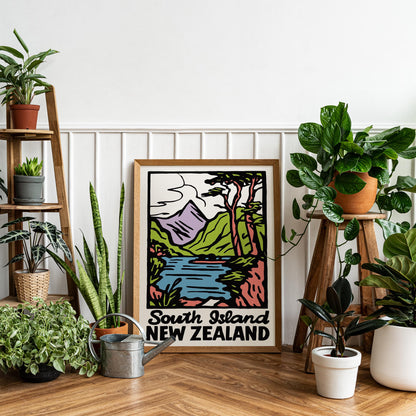 New Zealand Landscape Poster Print