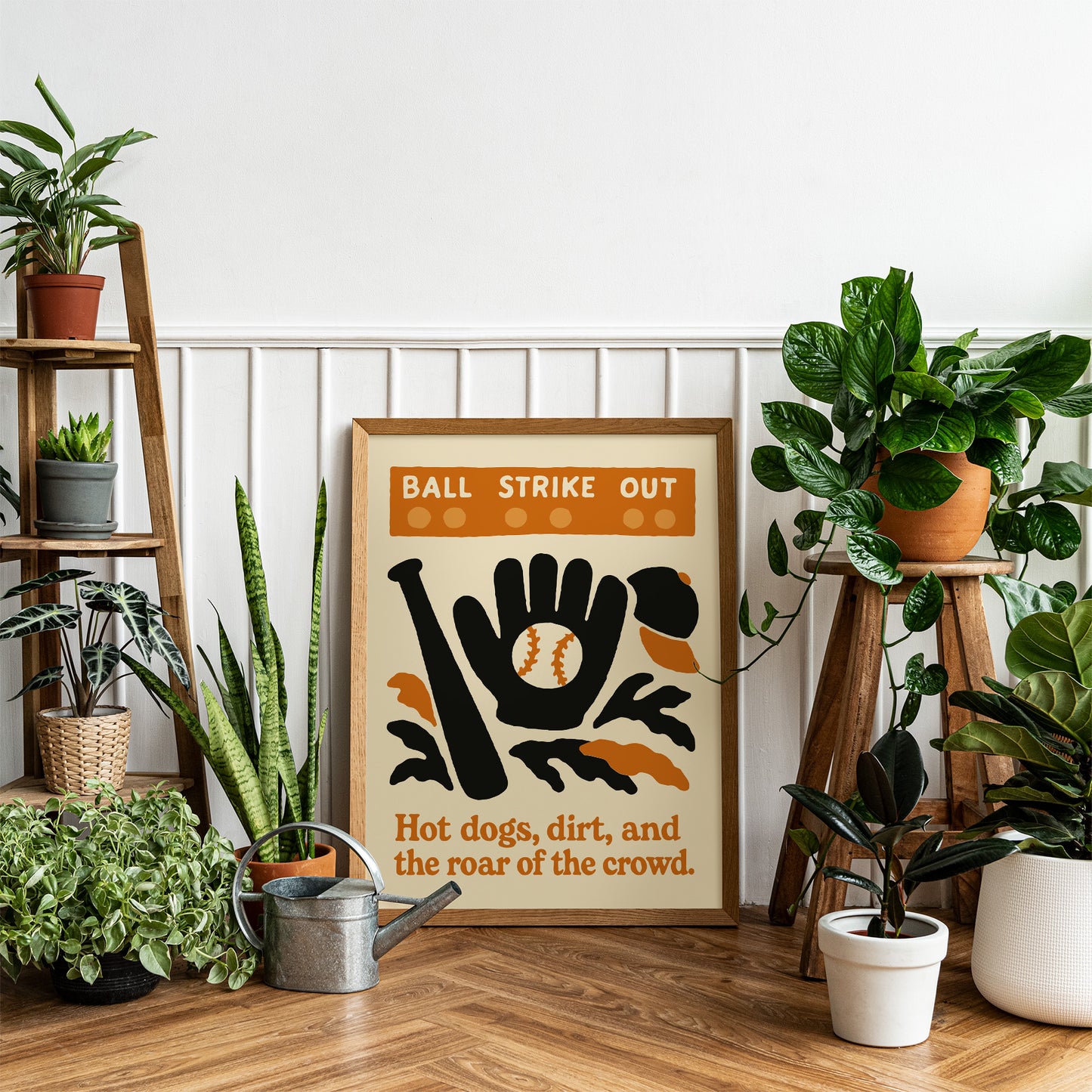 Ball Strike Out Baseball Poster