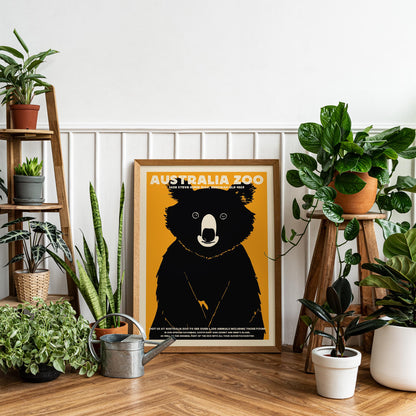 Australia Zoo Koala Vintage Travel Poster