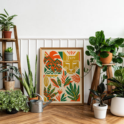 African Jungle Vibrant Poster