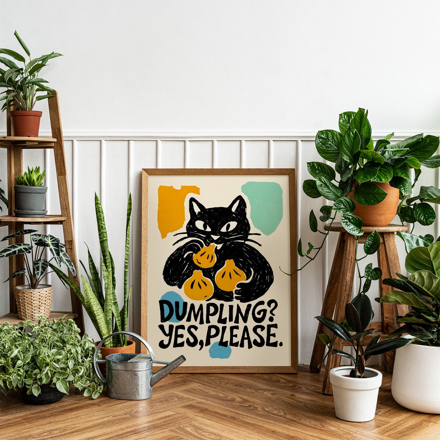 Dumpling Yes Please Cat Poster