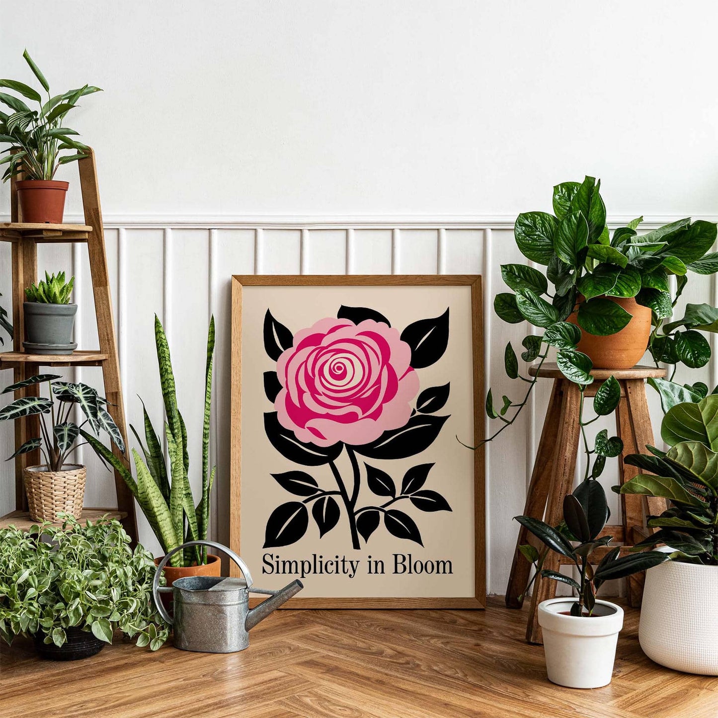 Simplicity in Bloom Elegant Rose Art Print