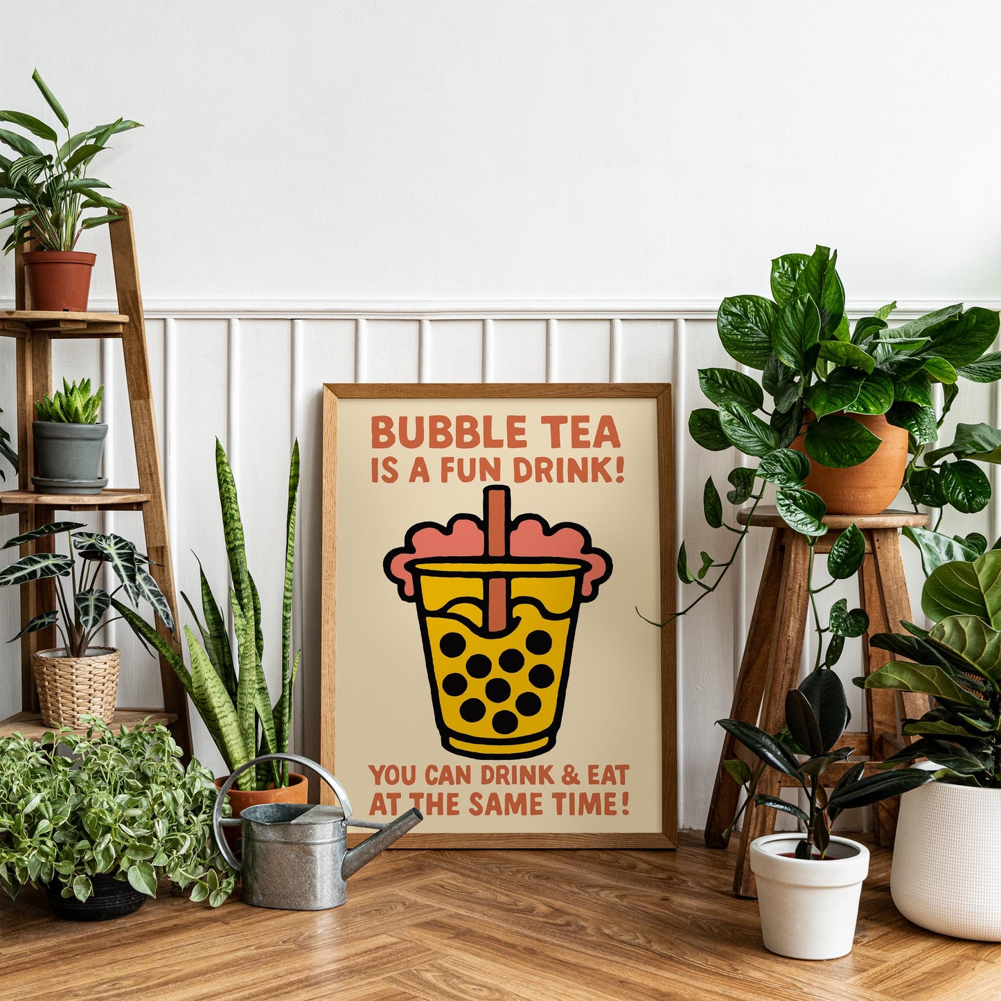 Bubble Tea Fun Poster Print