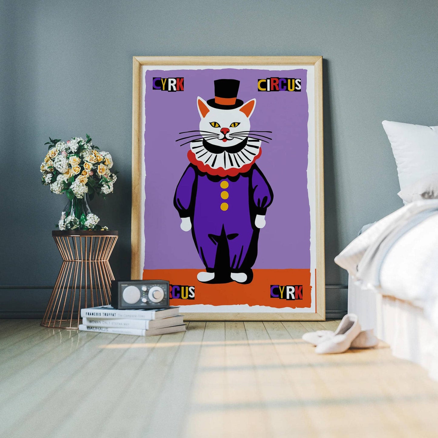 Vintage Circus Cat Poster Print