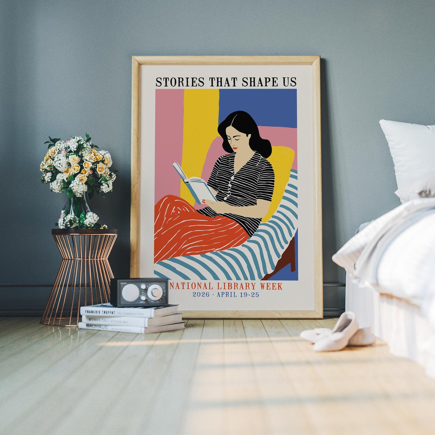 Reading Lady Wall Art Print