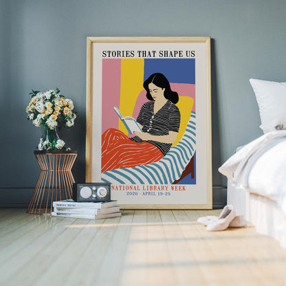 Reading Lady Wall Art Print