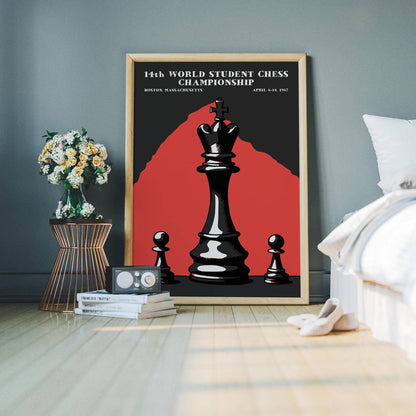 Vintage 1967 Chess Poster