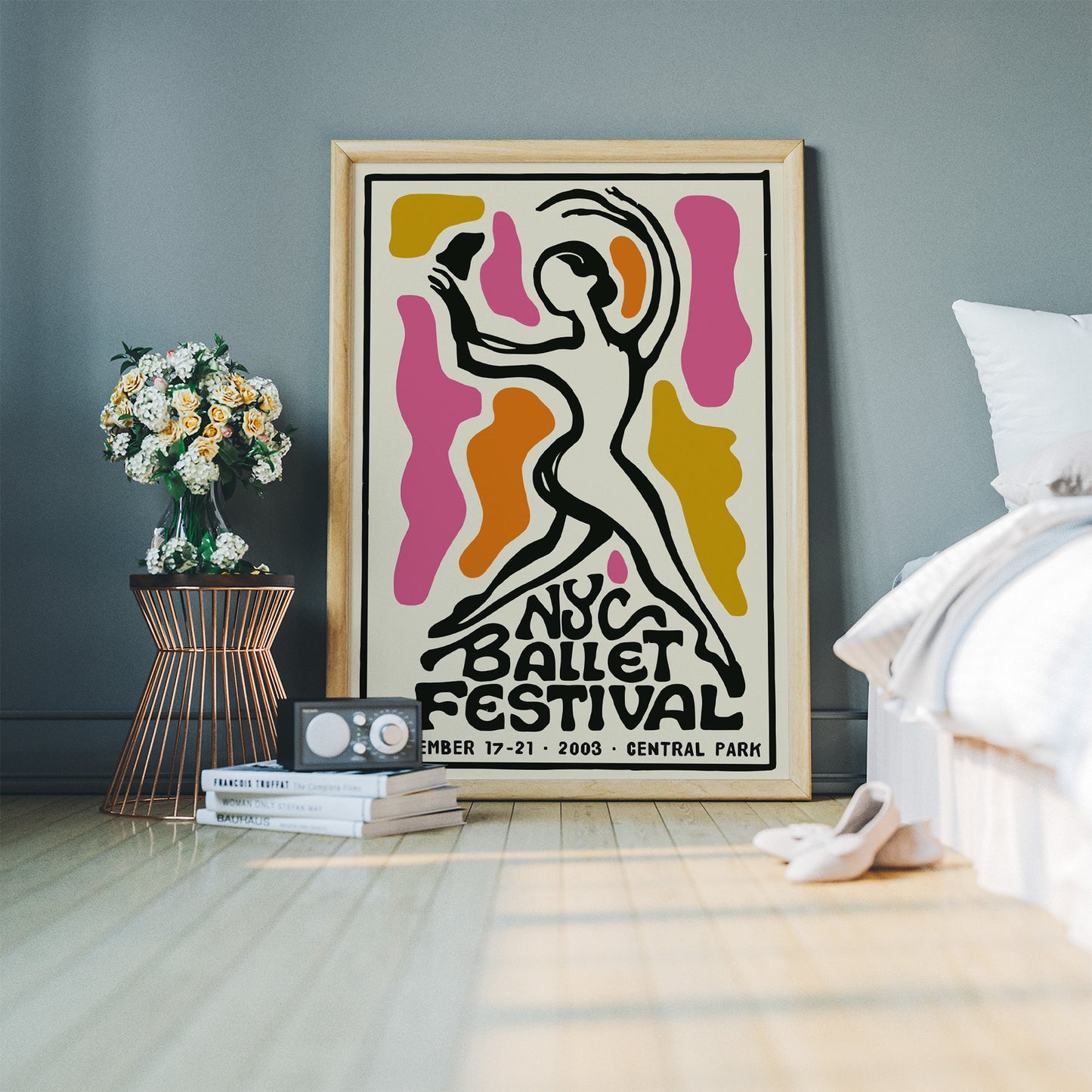 NYC Ballet Festival Retro Dance Poster