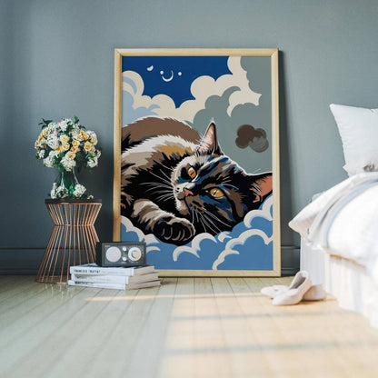 Sleepy Cat Art Print
