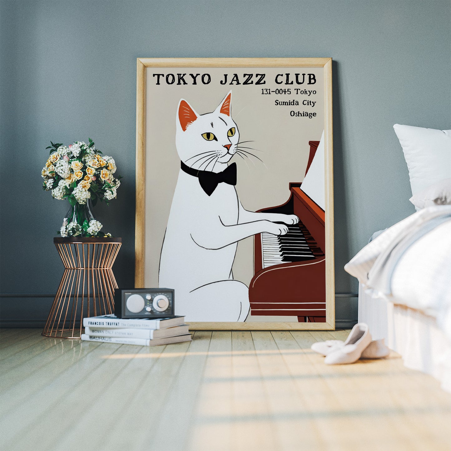 Tokyo Jazz Club Cat Piano Poster