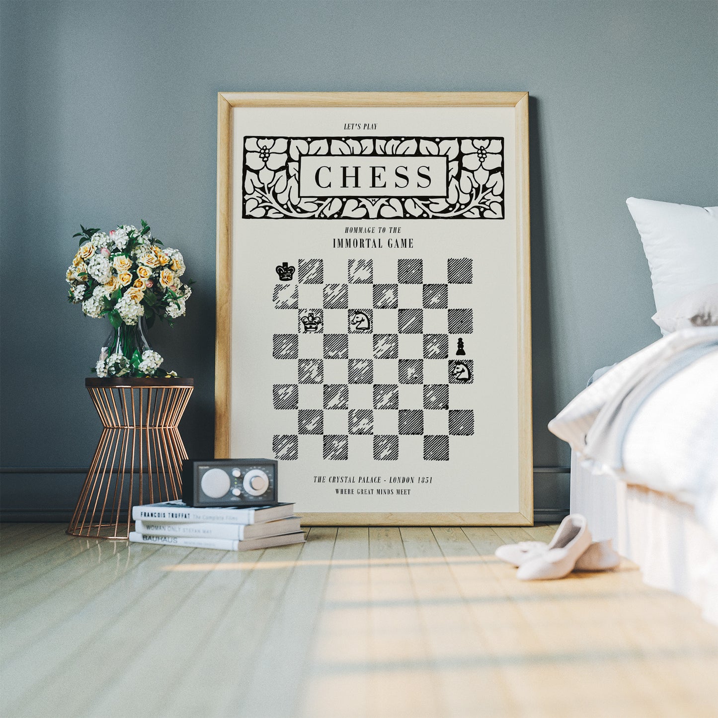Chess Immortal Game London 1851 Poster