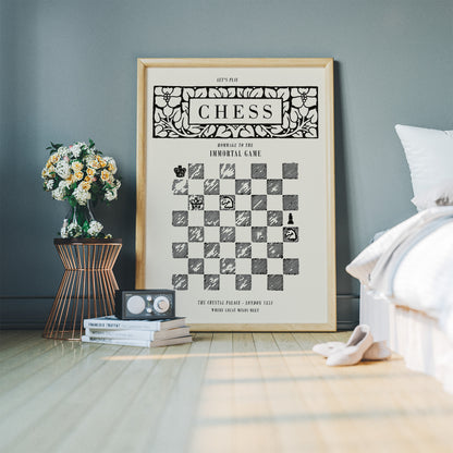 Chess Immortal Game London 1851 Poster