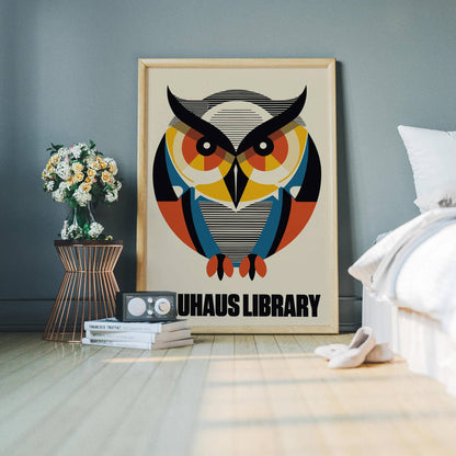 Bauhaus Library Owl Poster