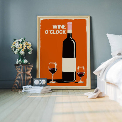Wine O'Clock Kitchen Wall Art