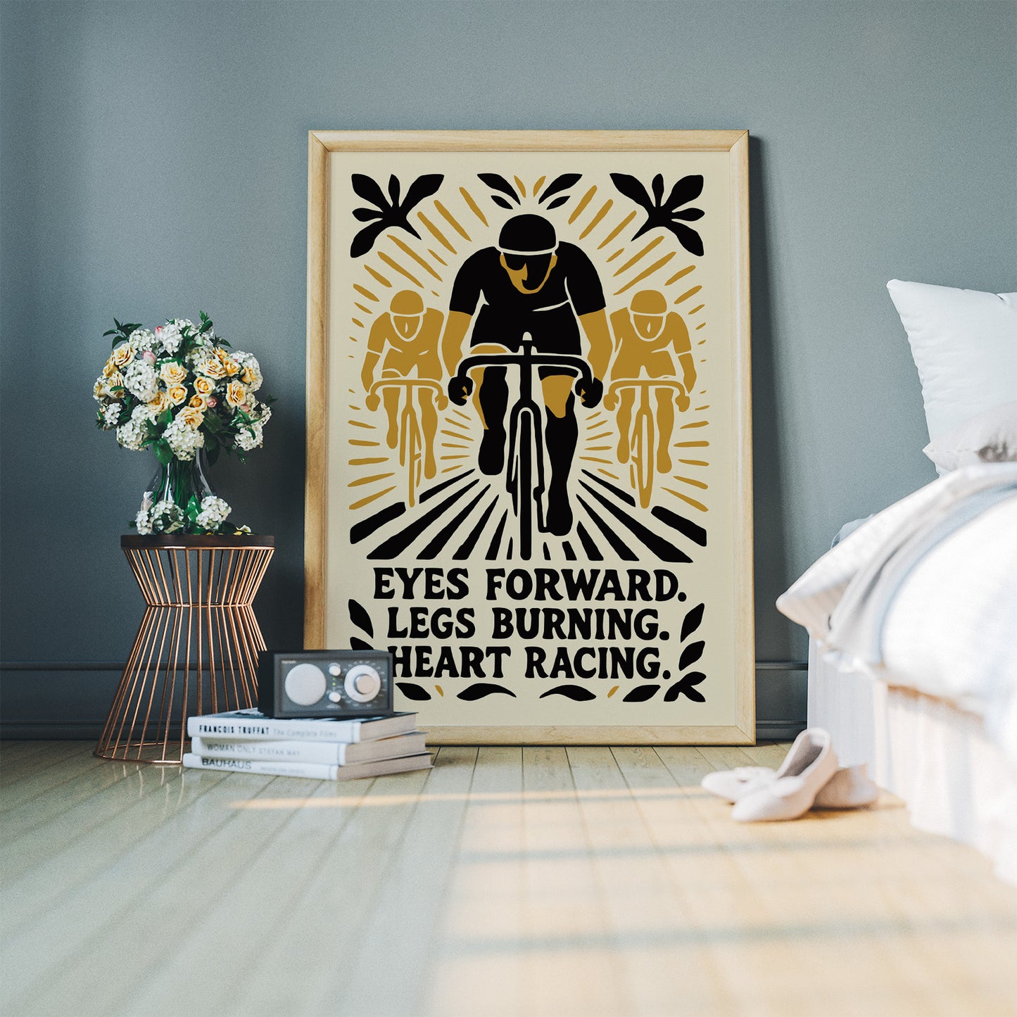 Cycling Motivation Retro Poster