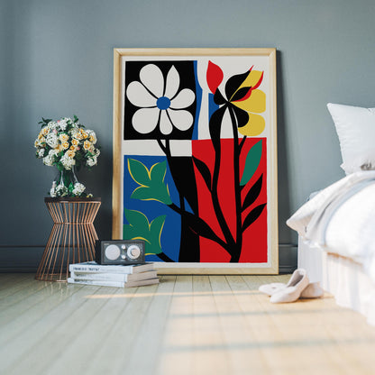 Abstract Floral Quadrants Wall Art