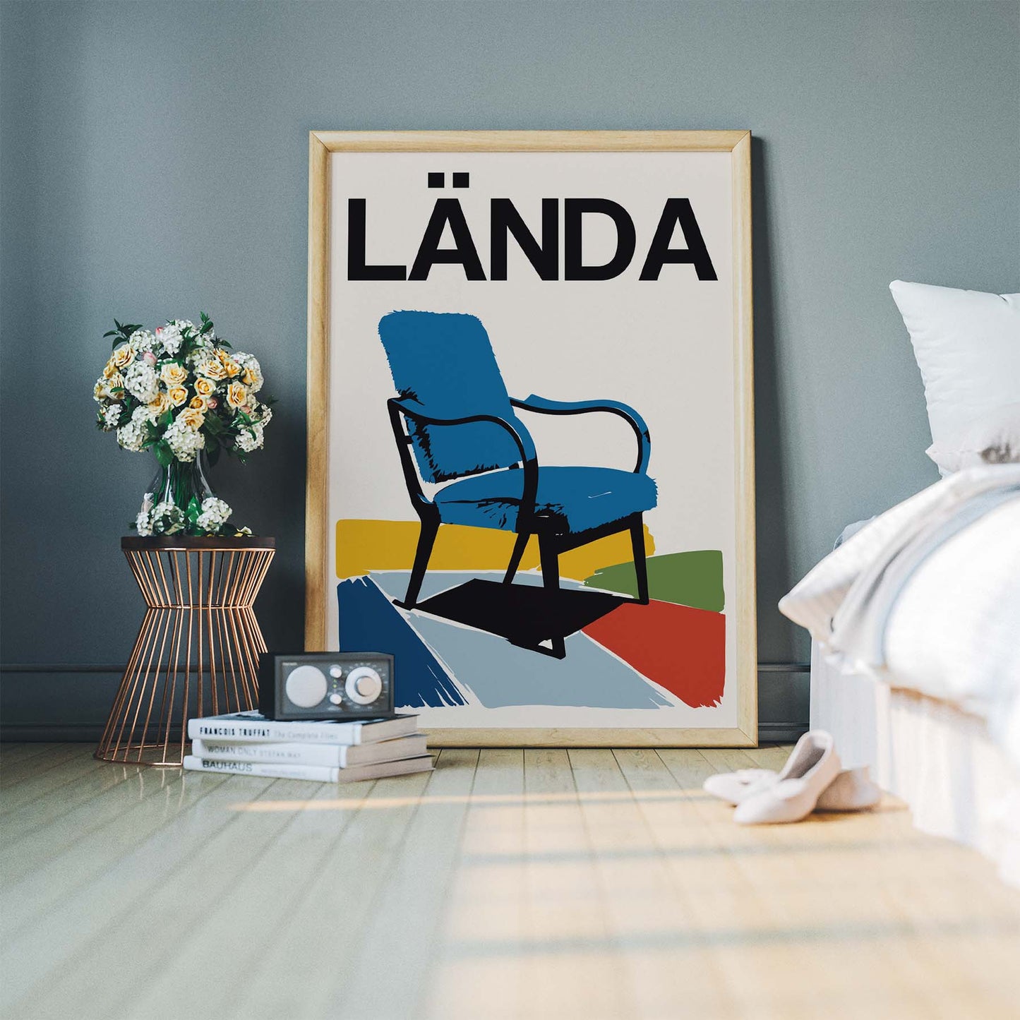 Lända Chair Reading Poster Print