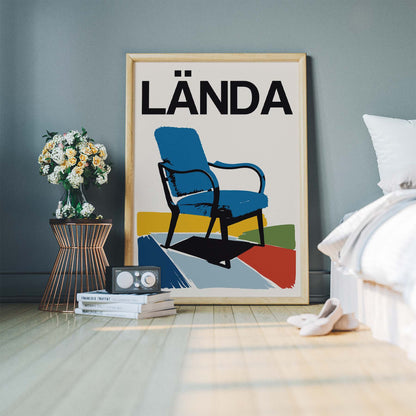 Lända Chair Reading Poster Print