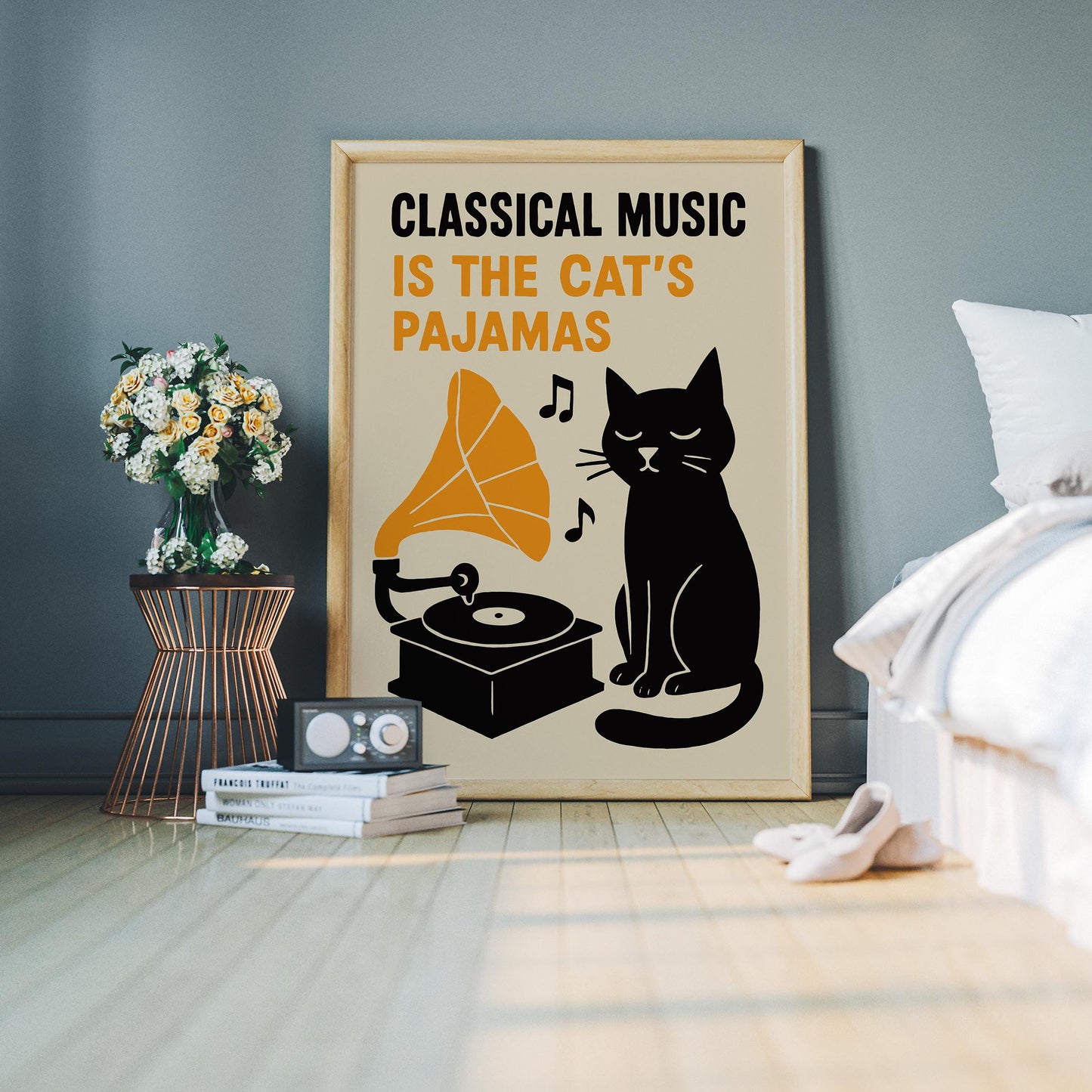 Cat Classical Music Wall Art