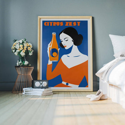 Citrus Zest Vintage Orange Poster