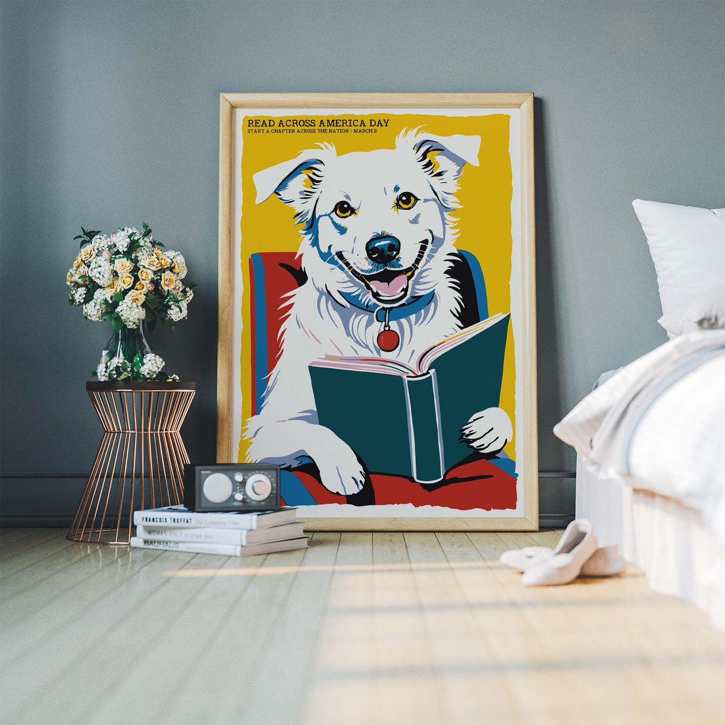 Reading Is Pawsome Poster Print