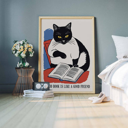 Good Book Friend Poster Print