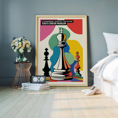 Tokyo Chess Museum Colorful Poster