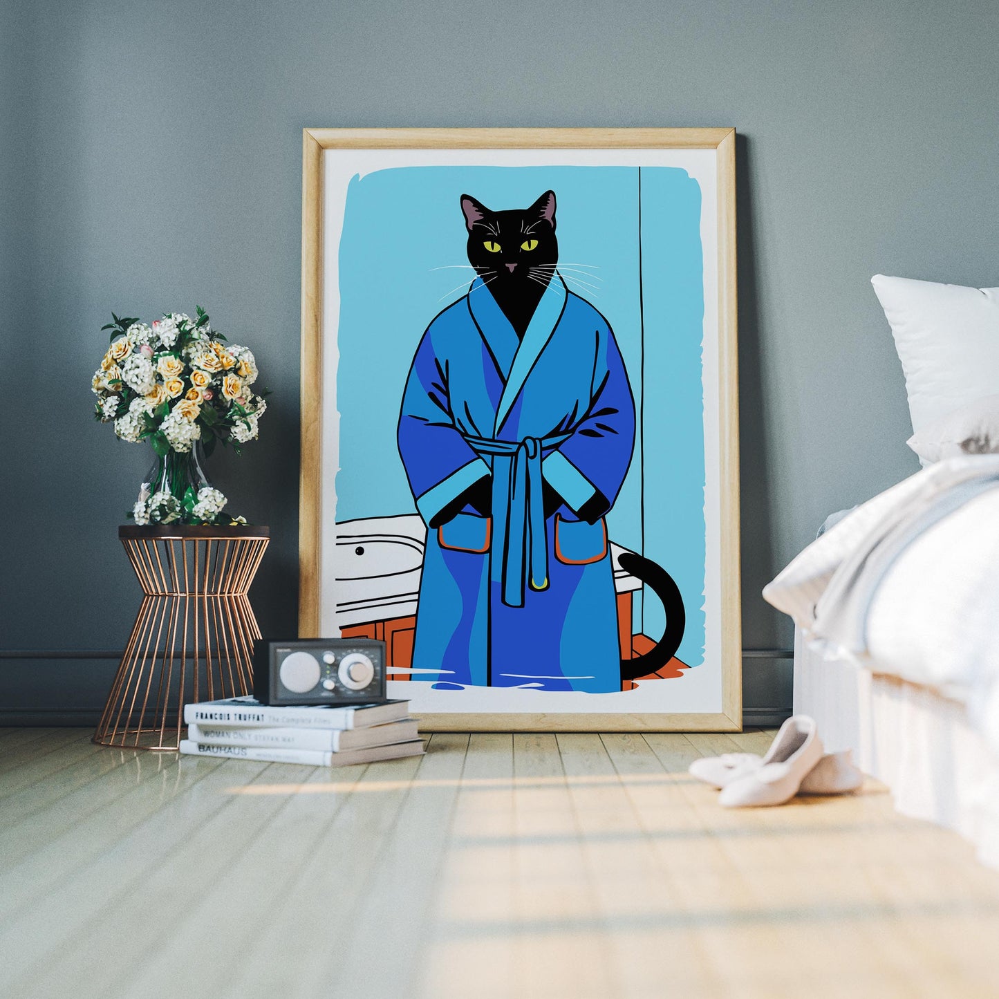 Cool Cat Robe Wall Art